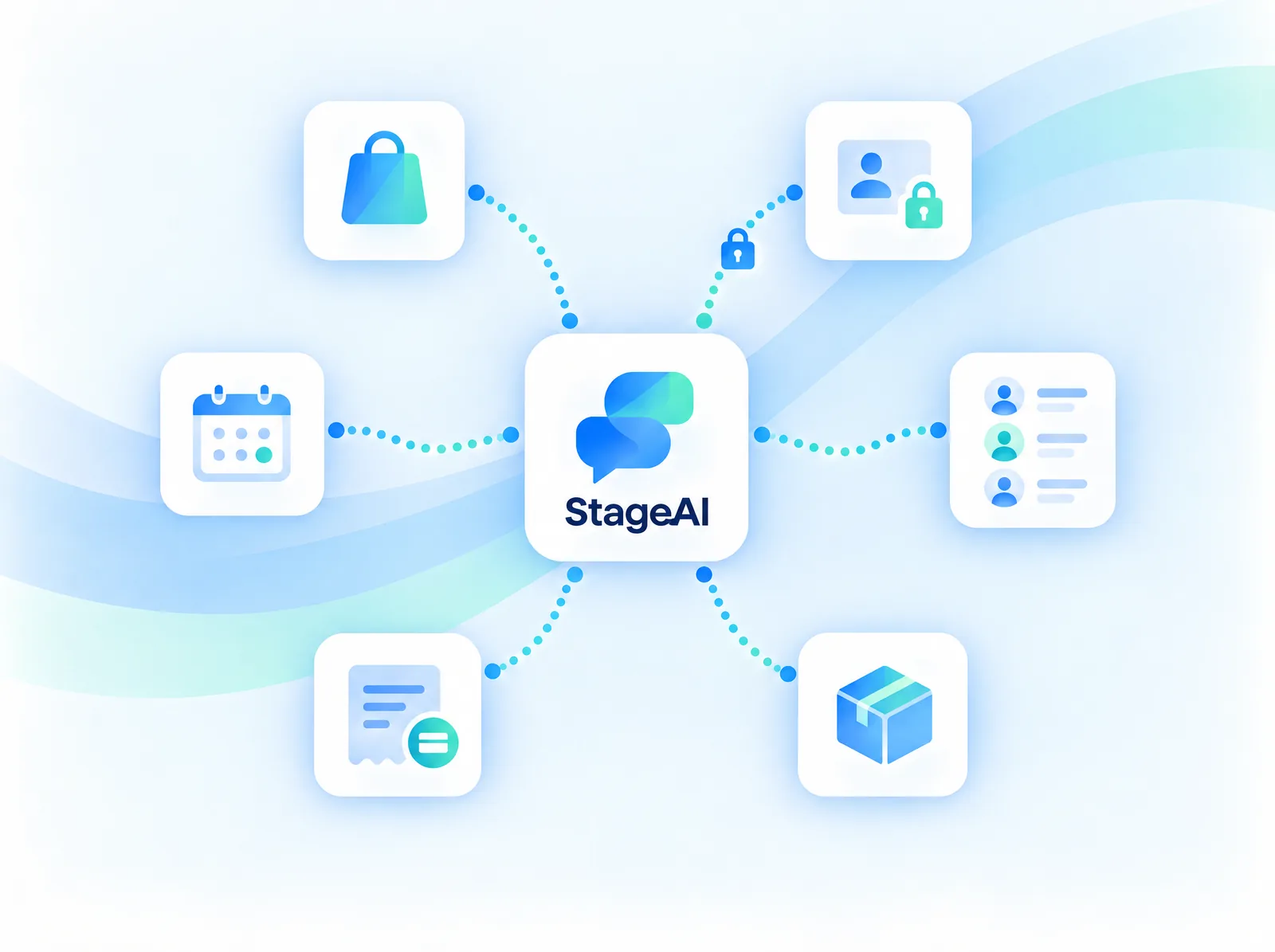 The tools support needs, connected in one flow. — StageAI concept illustration